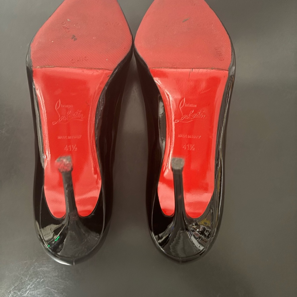 Christian Louboutin Kate 100 Black Patent Pumps (Size 41.5) - Picture 9 of 10